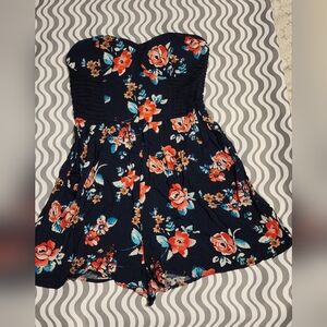 Women's Small Navy Floral Romper